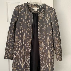 Patterned open blazer